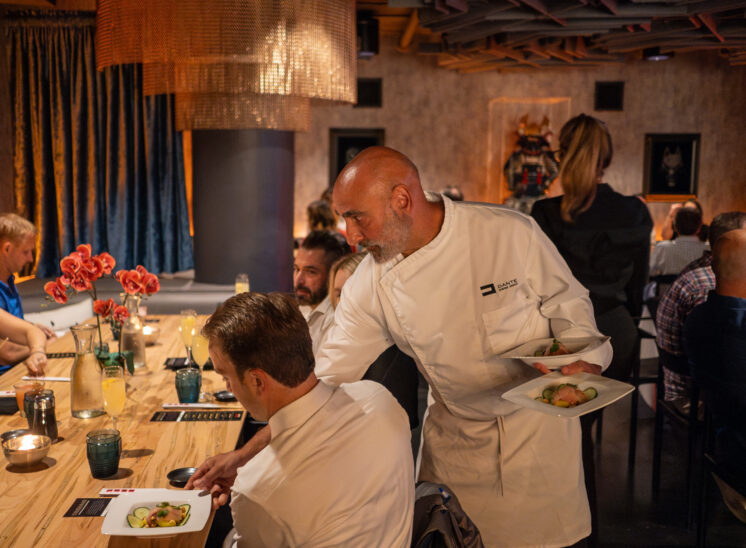 Chef Dante serves food in Cleveland