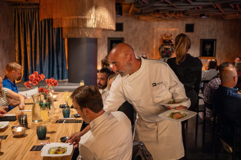 Chef Dante serves food in Cleveland