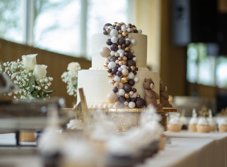 Fancy baby shower cake
