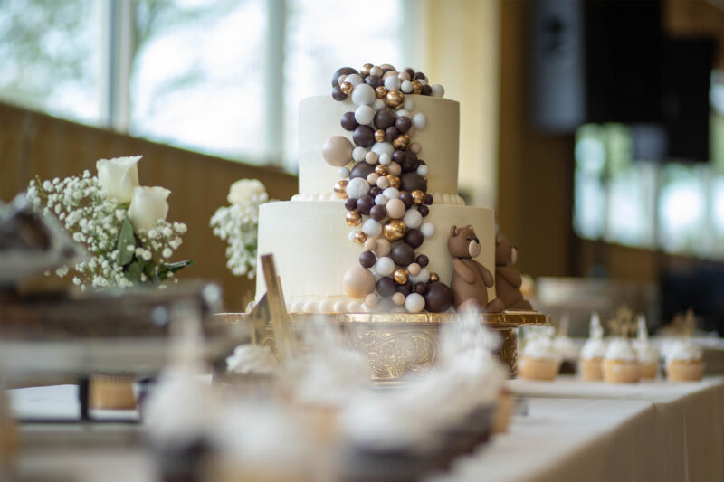 Fancy baby shower cake