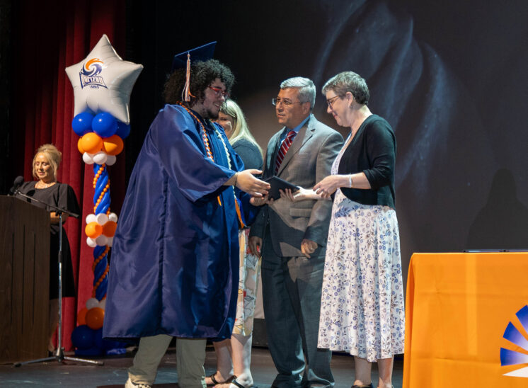 High school senior receives diploma
