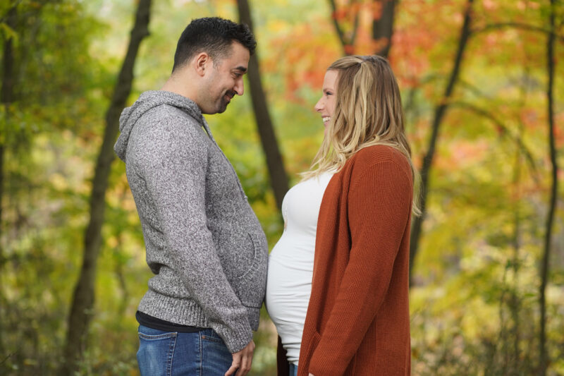 mom and dad to be bump bellies